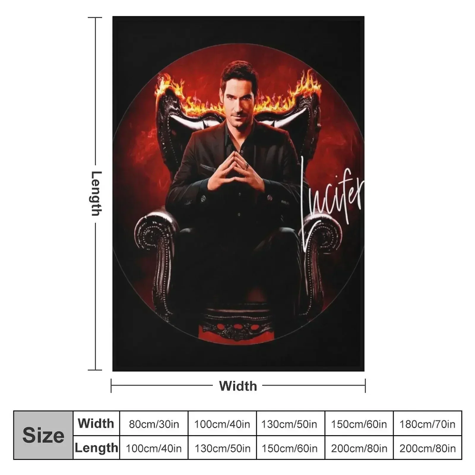 Lucifer circle script photographic print Throw Blanket Kid'S Plush heavy to sleep Blankets