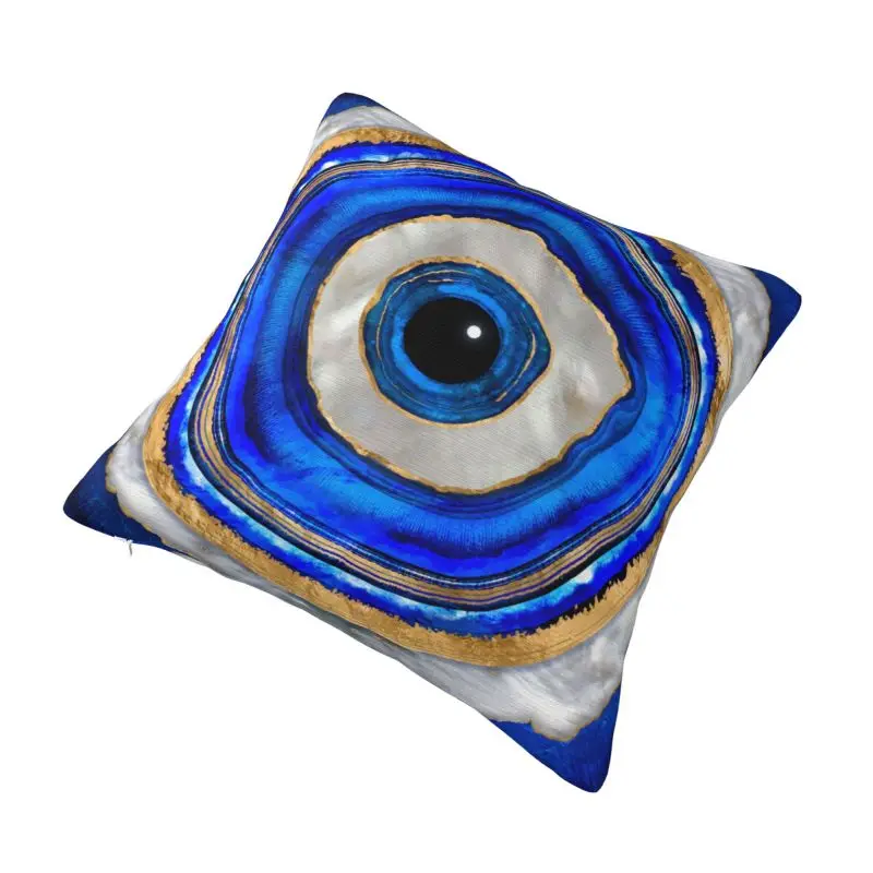 Custom Evil Eye Watercolor Agate Cushion Cover 45x45cm Soft Modern Pillow Cases