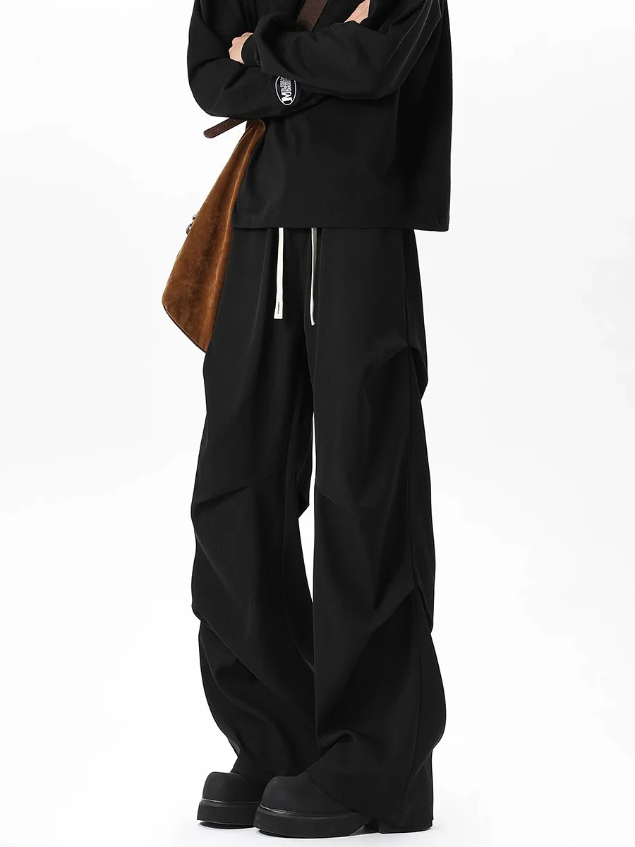 

Мужские повседневные брюки Bla, свободные широкие брюки с завязками, модные молодежные, универсальные, на четыре сезона, длинные...