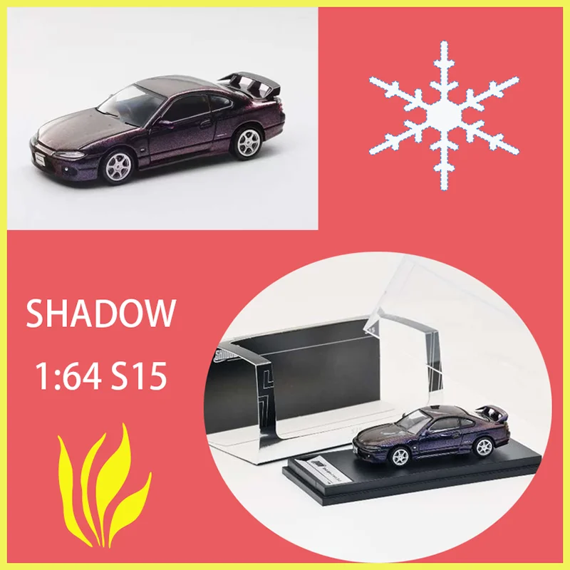 Pre-sale SHADOW Diecast 1:64 Scale S15 LL051243 Purple Alloy Car Model Static Decoration Collectibles Gift Toys