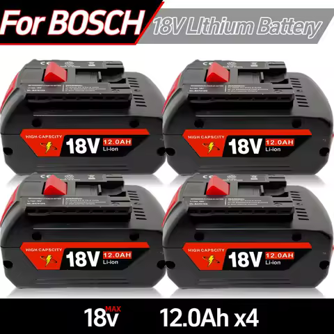 For Bosch 18V battery, 12.0Ah lithium-ion 18650 battery, for Bosch electric screwdriver, replace Bosch 18V professional battery
