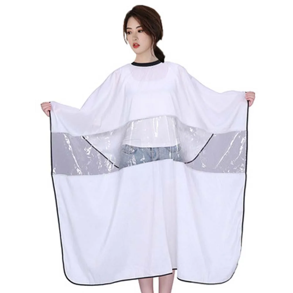 Professional Hairdressing Apron Adjustable Closure with Transparent Window Salon Hairdresser Use Scarf Waterproof Antistatic