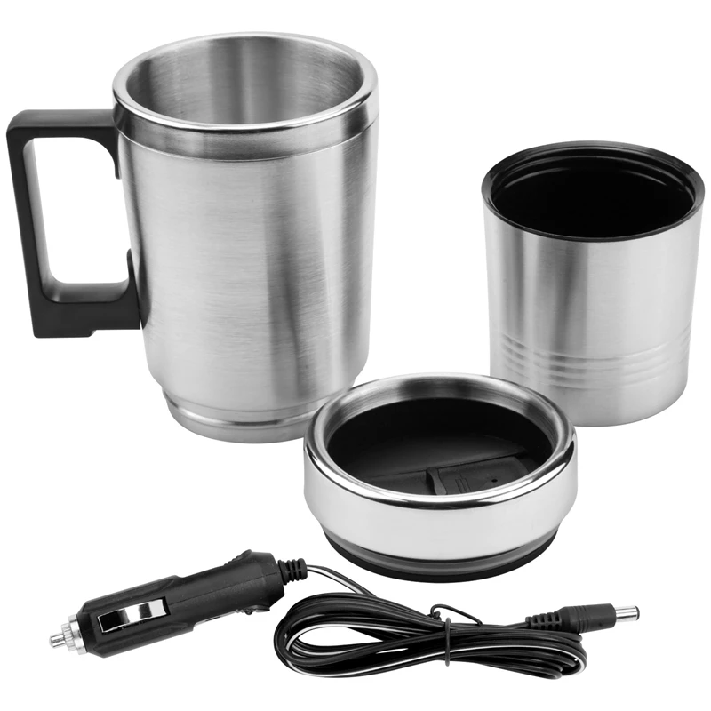 1 PCS 300Ml Heated Cup With Cigarette-Lighter Connector For Car Travel Insulation Thermal Mug Coffee Cup