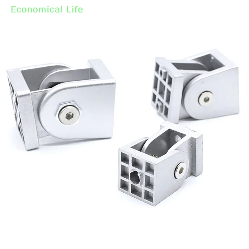 1PCS 2020/3030/4040 Zinc Alloy/Aluminum Profile Living Hinge Fittings Right Angle Flexible Pivot Joint Connector