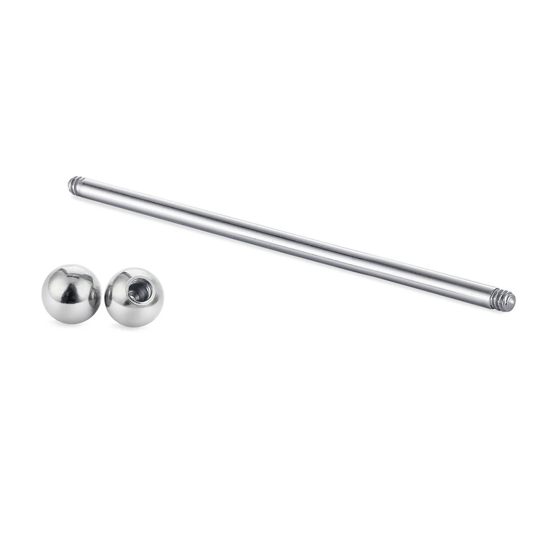 2pcs 14G 1.6mm Stainless Steel Industrial Barbell Long Ear Piercing Helix Tragus Cartilage Earrings Unisex Punk Body Jewelry