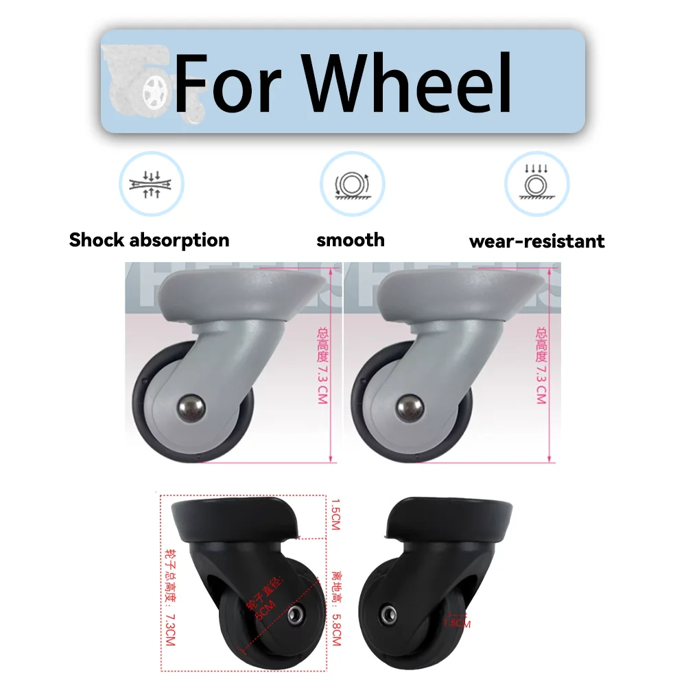 

Suitable To Z63 40T Silent Wheel Universal Wheel Travel Suitcase Repair Travel Accessories Wheels Smooth Save Effort Suitable