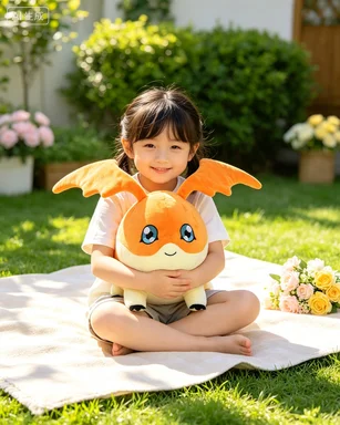 Neues Japanisches Cartoon 35cm Digimon Patamon Plüschtier Weiche Gefüllte Anime-Puppe Cartoon-Plüschfigur Kindergeschenk Heimdekoration
