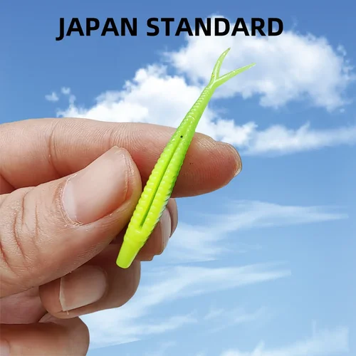 Imagen 2 del producto MUKUN 10 Uds. Señuelos blandos de pesca cebos de plástico 5cm/6cm/7cm cola de paleta bifurcada realista Swimbaits de pesca para aparejos de agua dulce