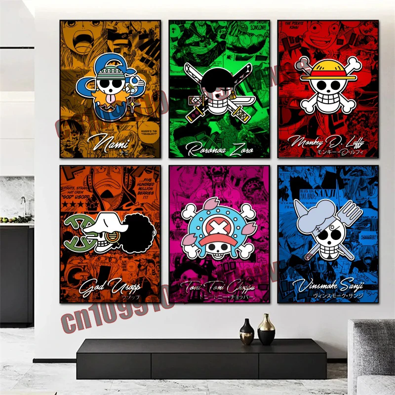 

Classic Anime One Piece, Luffy, Cool Style Art Poster Canvas Painting Suitable for Home Living Room Decoration Children's Gifts