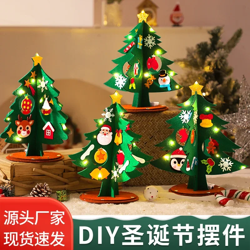 الأطفال DIY ورأى شجرة عيد الميلاد اللعب اليدوية شجرة عيد الميلاد الحرف المواد سطح المكتب الديكور 2025 نافيداد هدايا السنة الجديدة للأطفال #4