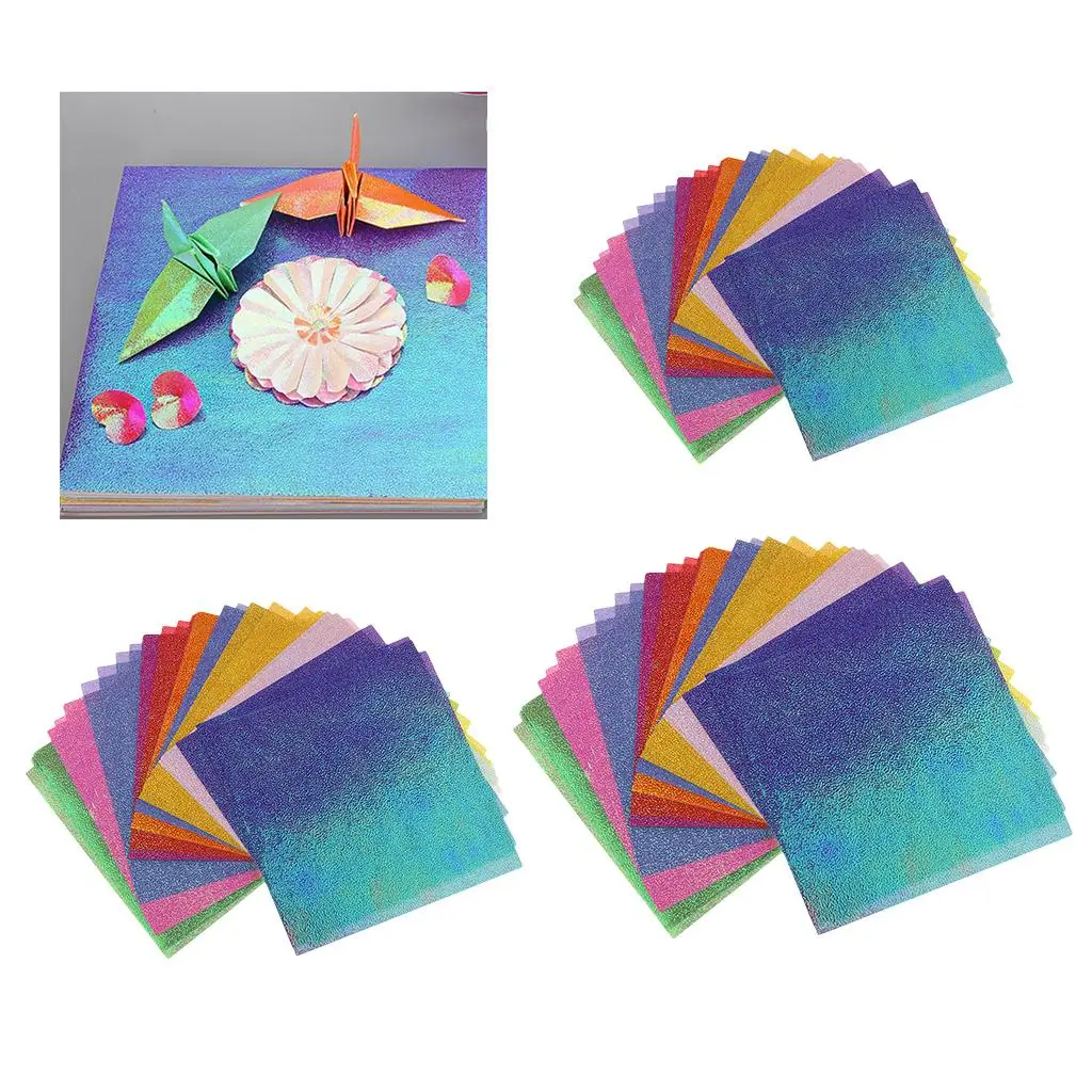 50 Square Pearl Paper Cardboard Origami Paper Cranes Colored Papers