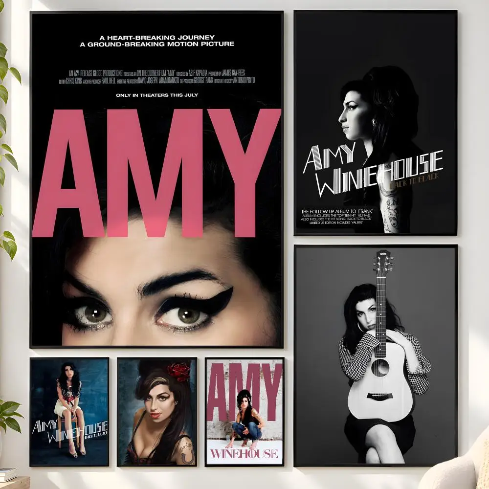 Beauty Woman Amy Winehouse Music Singer Star Poster Matte Wall Peel And Stick Decor Bedroom Living Room Office Dorm Home