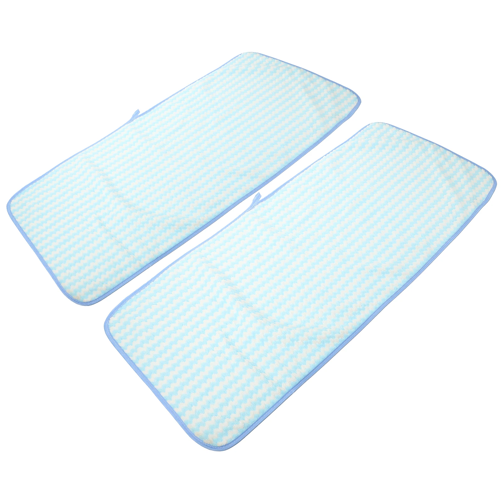

2Pcs Coral Fleece H Towels Quick Dry Bathing Thicken Soft Absorbent Sky Blue H Drying Washcloths Household Bath Salon