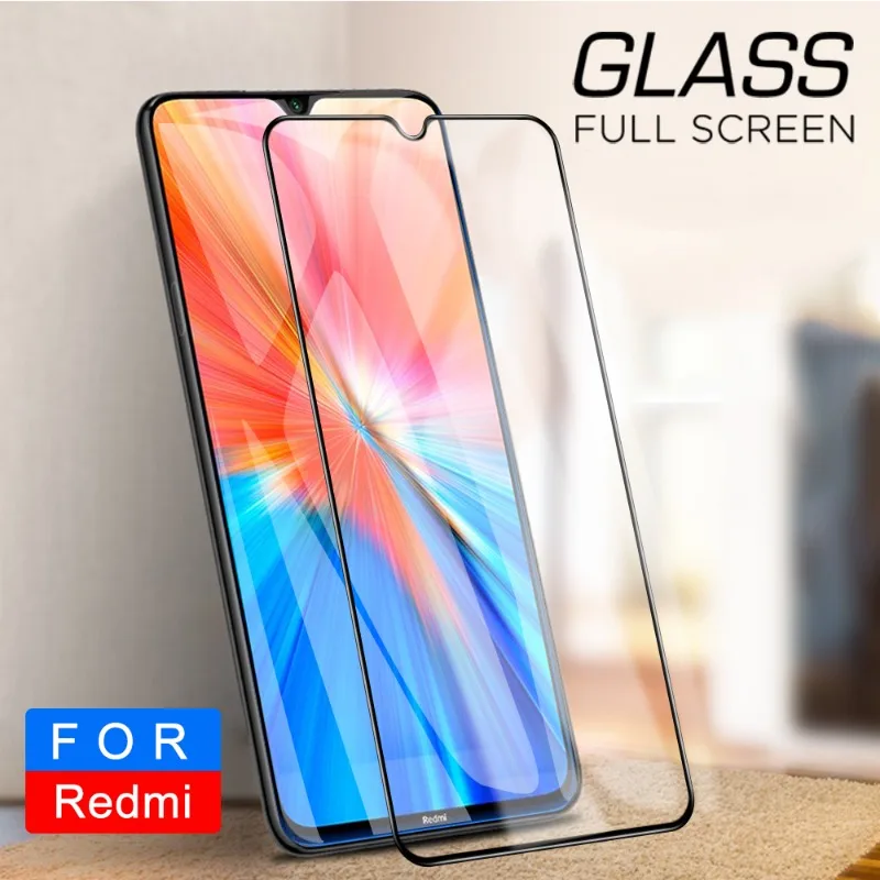 2Pcs Full Cover Protective Glass for Xiaomi Redmi Note 9S 8T 8 8A 10 9 Pro Max 9A 9T 9C 7 7a 10s 9i 9AT Screen Protectors