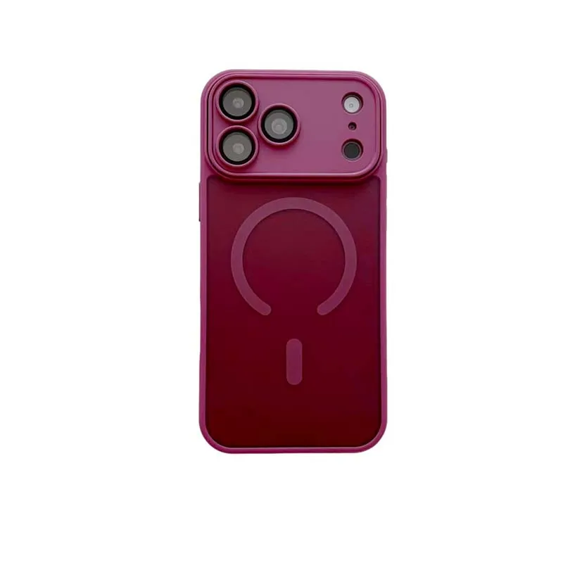 Etui na telefon z matowym paskiem na nadgarstek, kompatybilne z MagSafe, do iPhone 18 Pro Max 13 14 15 16E 17 Pro, z wbudowaną folią ochronną na obiektyw. — 2