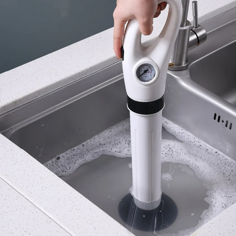 High Pressure Toilet Plunger Drain Blaster Sewage Pipe Dispenser Air Drain Cleaner Toilet Drill Gun Manual Pneumatic Dredge Tool