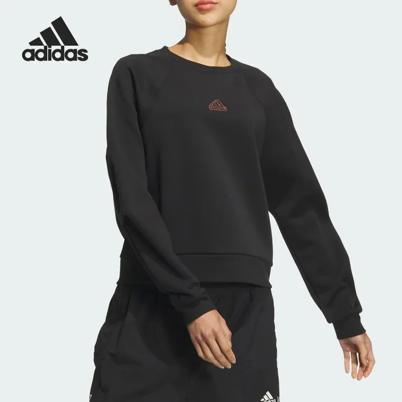 adidas Raglan French Terry Crew Sweatshirt Drop Shoulder Breathable Everyday Fitness TopJJ1107 1PCS