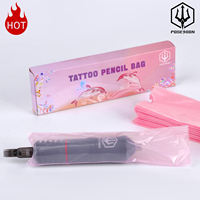 POSEIDON Tattoo Pencil Sleeve Bag Covers 200Pcs Plastic Pink Disposable Pencil Sleeve Bag Tattoo Supply Accessories