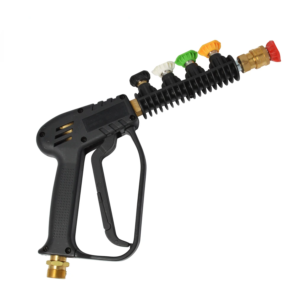 

High Pressure Washer Car Washer Water Gun Wand Tips Pistol Short Spray Gun Jet Lance Nozzle 5 Quick Nozzle Tips