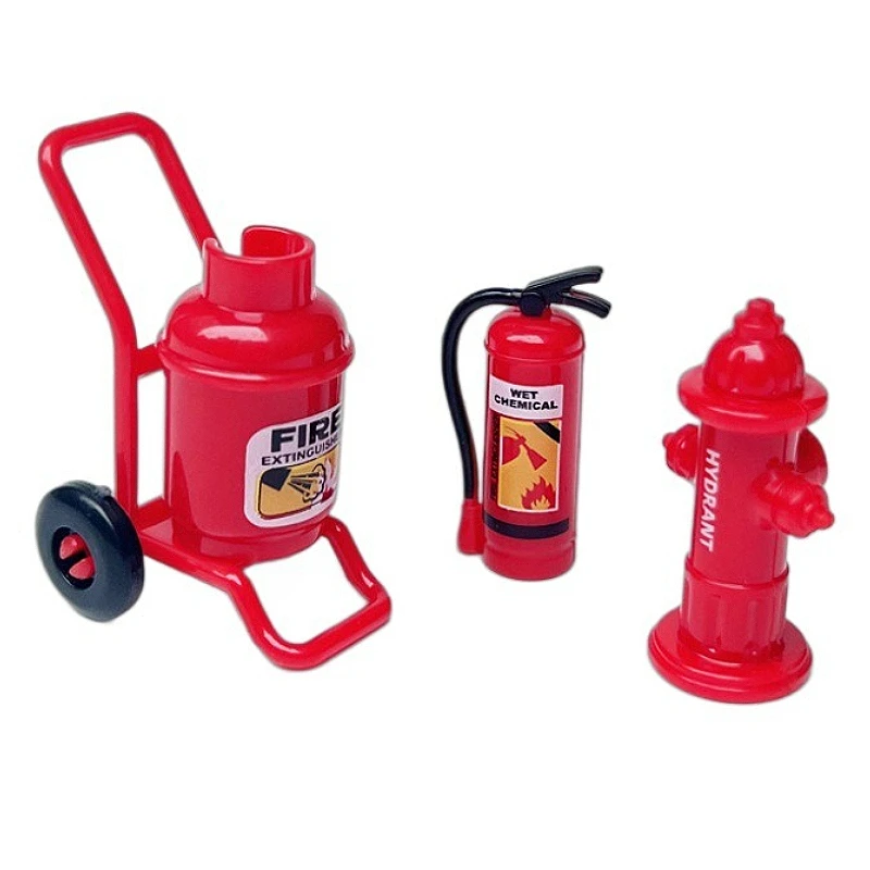 

1set 1:12 Dollhouse Mini Fire Extinguisher Fire Control Pavilion Set Model Playhouse Scene Miniature Decoration Accessories