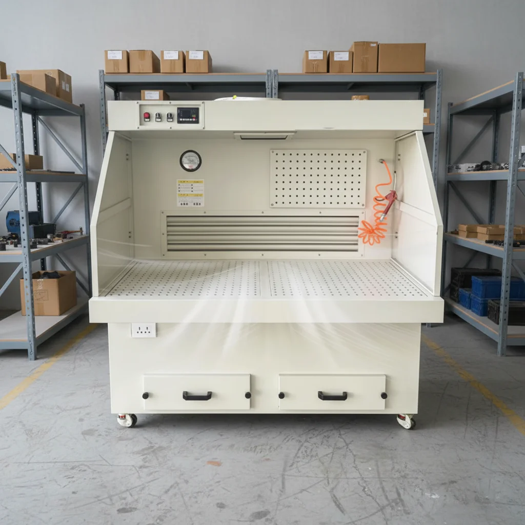 New Mobile Woodworking Vacuum Cleaner Worktable Features for Polishing Deburring Smoke Felt  Dust Collector