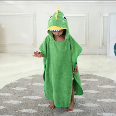 Cartoon Baumwolle Baby Kapuze Poncho Bademantel verdickt Kinder Kapuze Badet uch weiche Kinder Strand Badezeug Baby Waschlappen