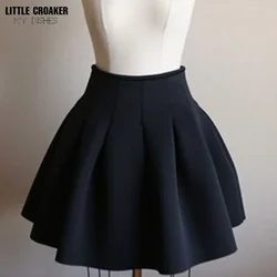 Falda de lana oscura japonesa para mujer, Falda plisada estilo gótico Punk, estilo Harajuku Jk, ropa de calle Grunge, color negro