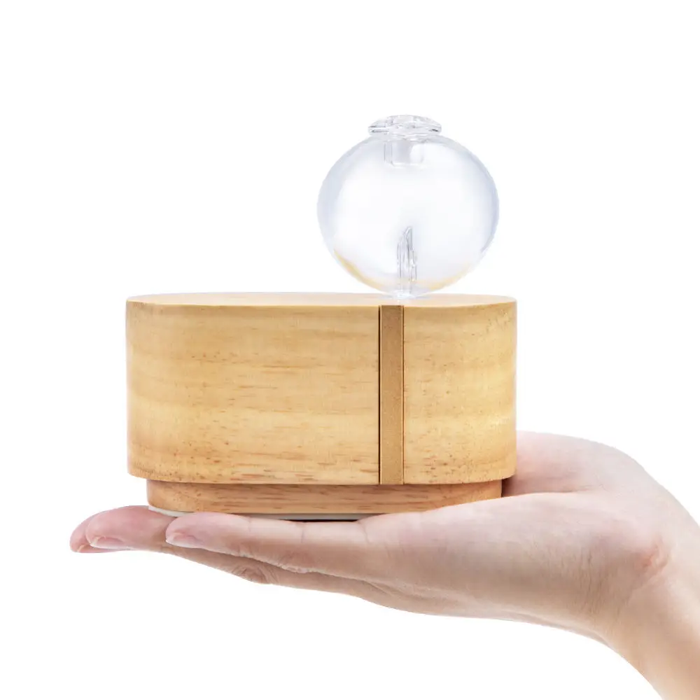 

Hot-selling Small Portable Vintage Wood Glass Nebulizing Diffuser with Travel Bag Easy to Carry