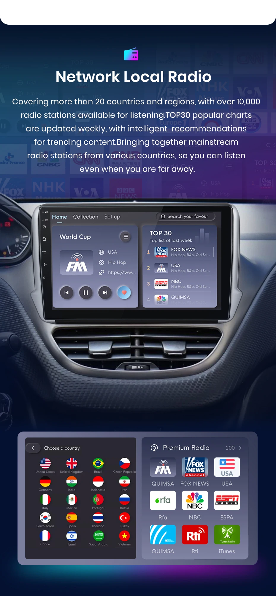 Junsun Wireless Carplay Android Auto Autoradio für Peugeot 2008 208 2012-2018 GPS Multimedia 2 Din – Detail 14