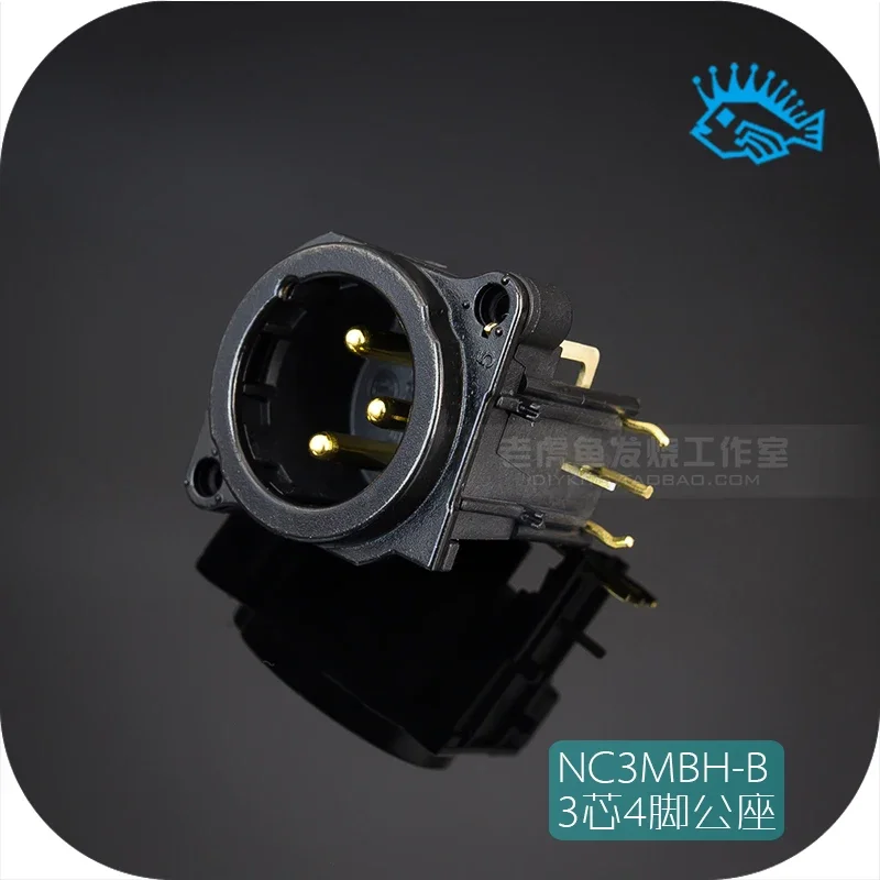 1 peça/5 peças neutrik NC3MBH-B canhão de 3 núcleos xlr canhão banhado a ouro saída balanceada soquetes conectados