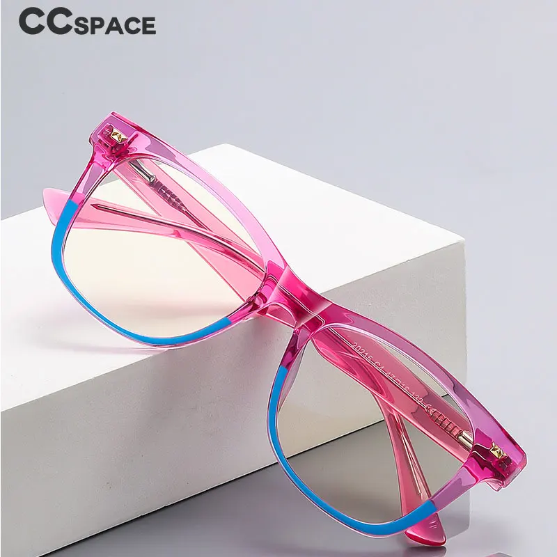 54574 Fashion Youth Candy Color Anti-Blue Light Glasses Frame Brand Stitching Color Optical Prescription Eyeglasses Frame