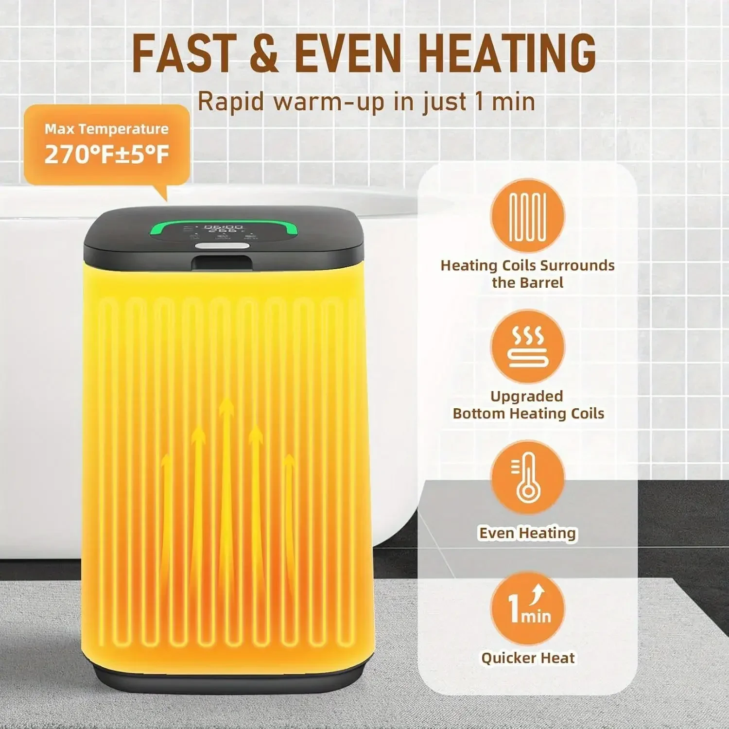 20L large spa scented towel heating bucket 24 hours delay timer 20/40/60 minutes automatically turn off child lock Light