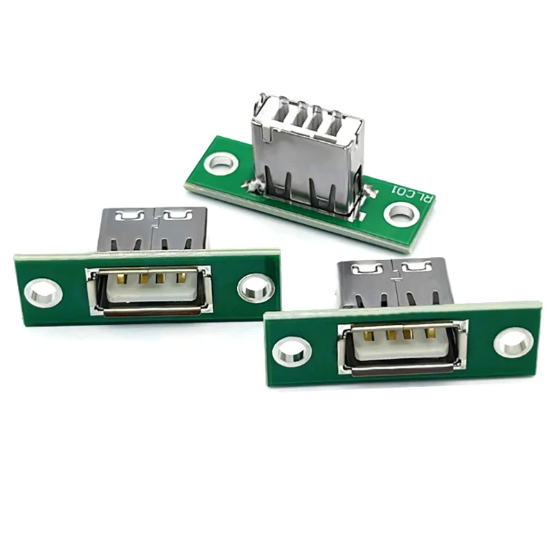 5Pcs USB With Fixed Board Connector DIY Panel Mounting Repair Charging Interface