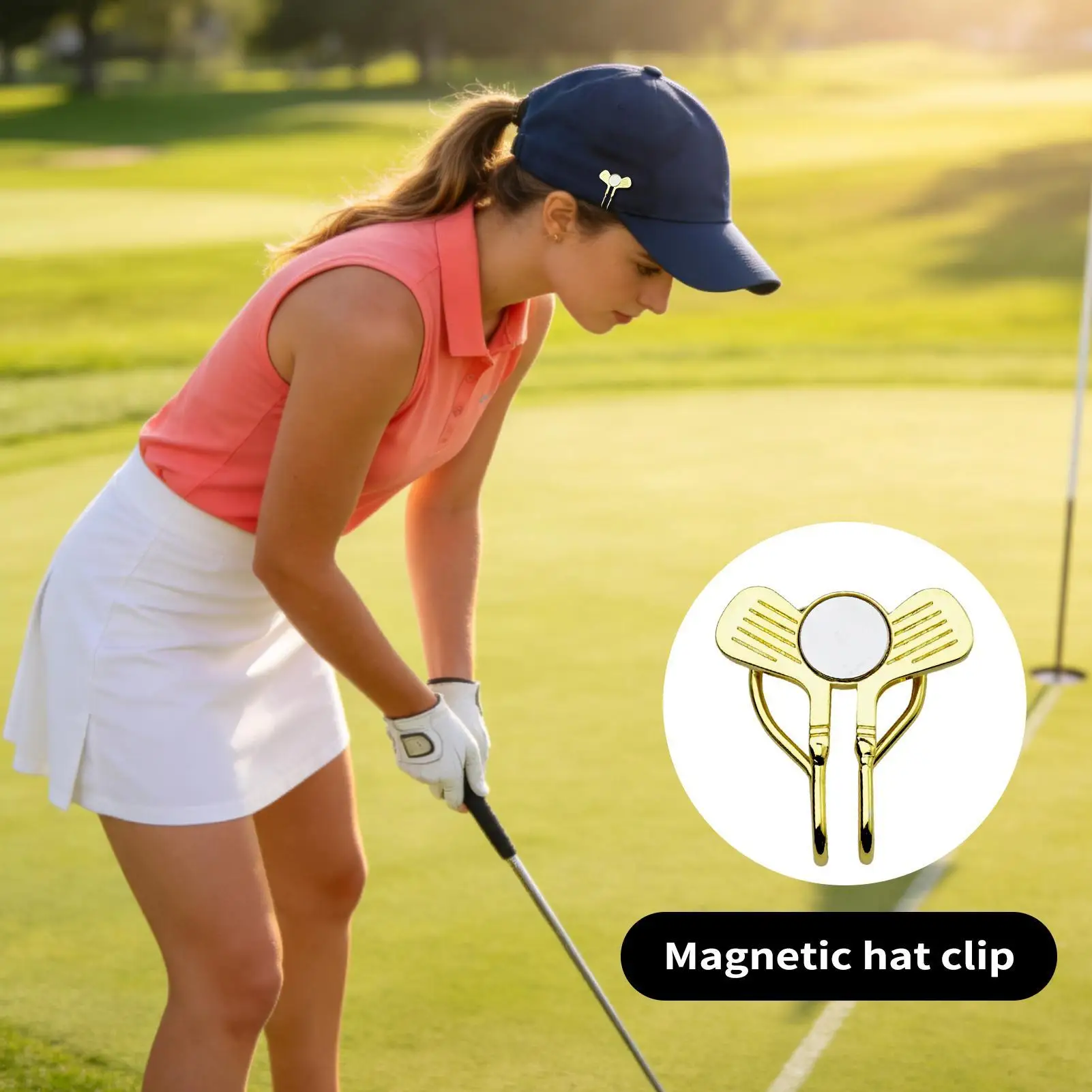 Magnetic Ball Marker Magnetic Unisex Portable Training Aids Golf Hat Clip Ball Marker For Beginners Players Enthusiasts Backyard