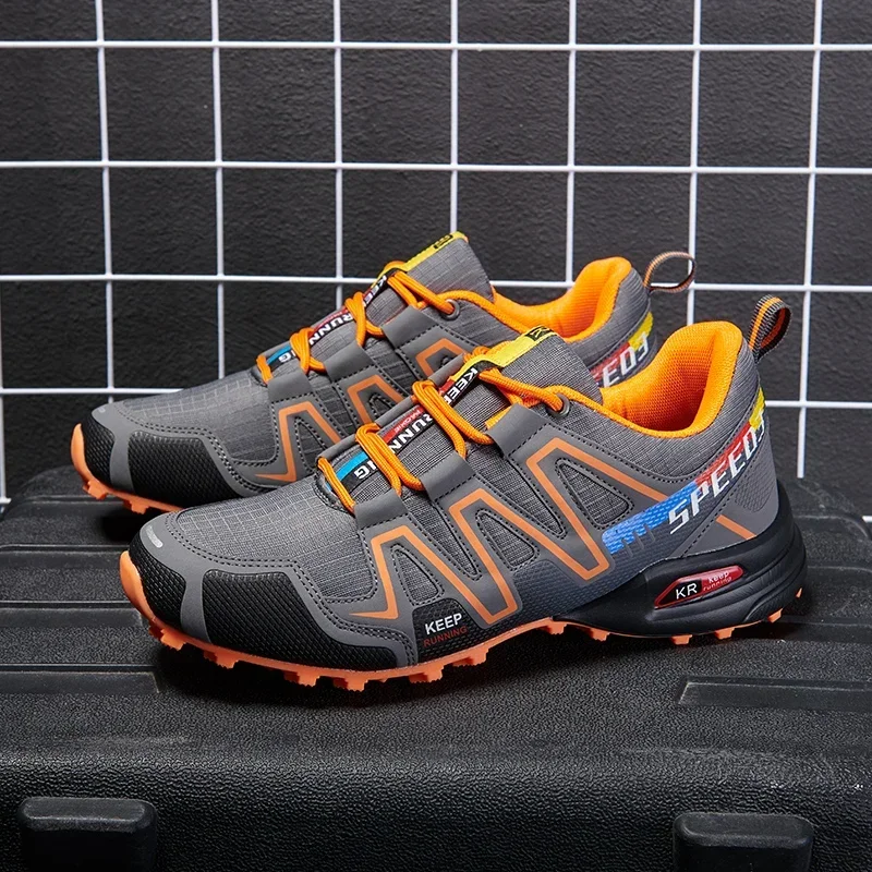 New Outdoor Hiking Shoes for Men Anti Slip and Waterproof Hiking Sports Shoes, Hiking Travel Shoes for Men Road Running Shoes