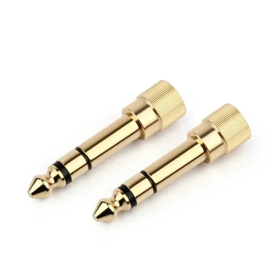 Connecteur haut-parleur, adaptateur audio, 6.35mm mâle vers 3.5mm femelle, Jack 3.5, Jack 3.5, Abrters pour haut-parleur, JEJack 6.35 Gold