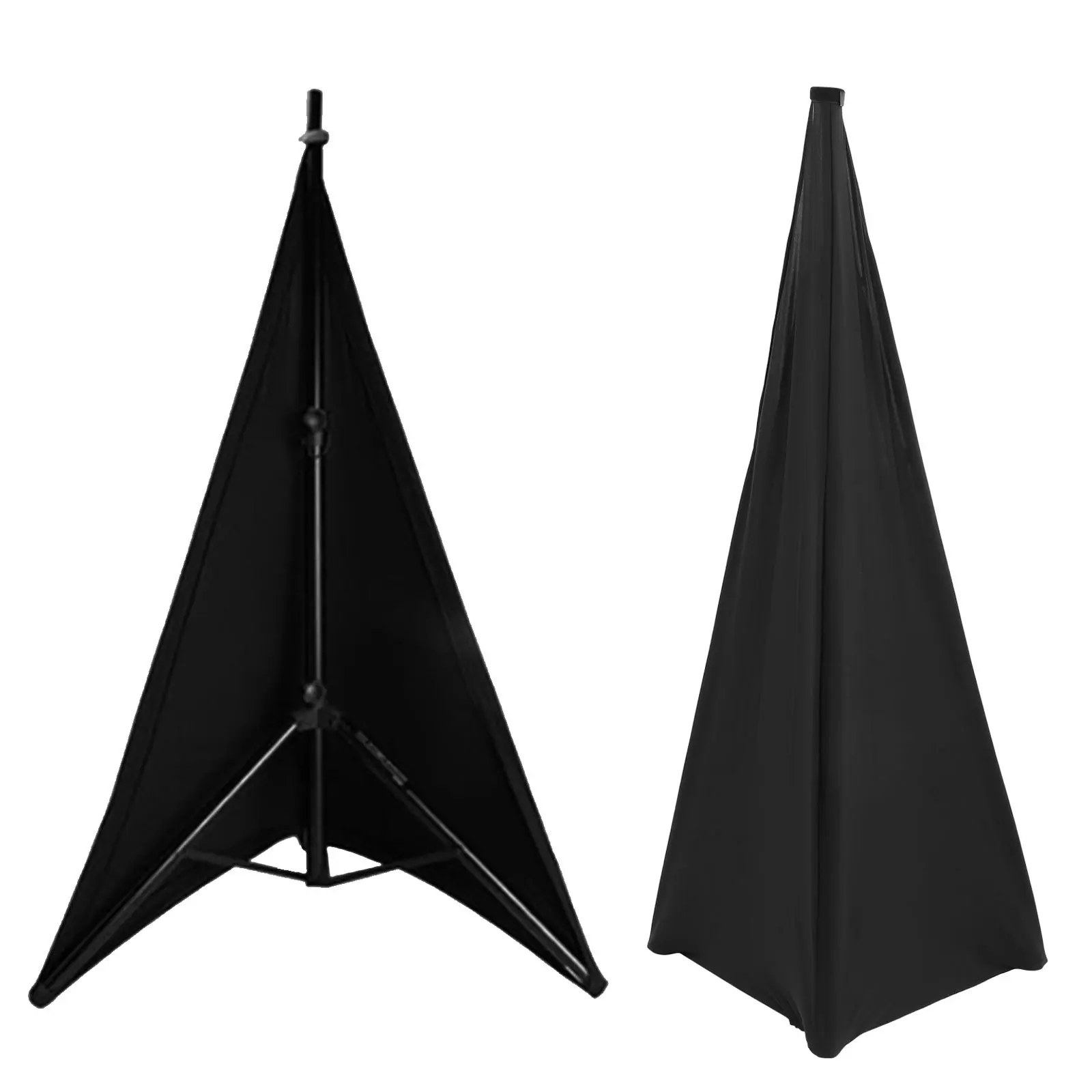 2 pçs poliéster alto-falante suporte capa elegante elástico para palco show ao vivo reutilizável durável banda uso ferramenta equipamentos de áudio portátil