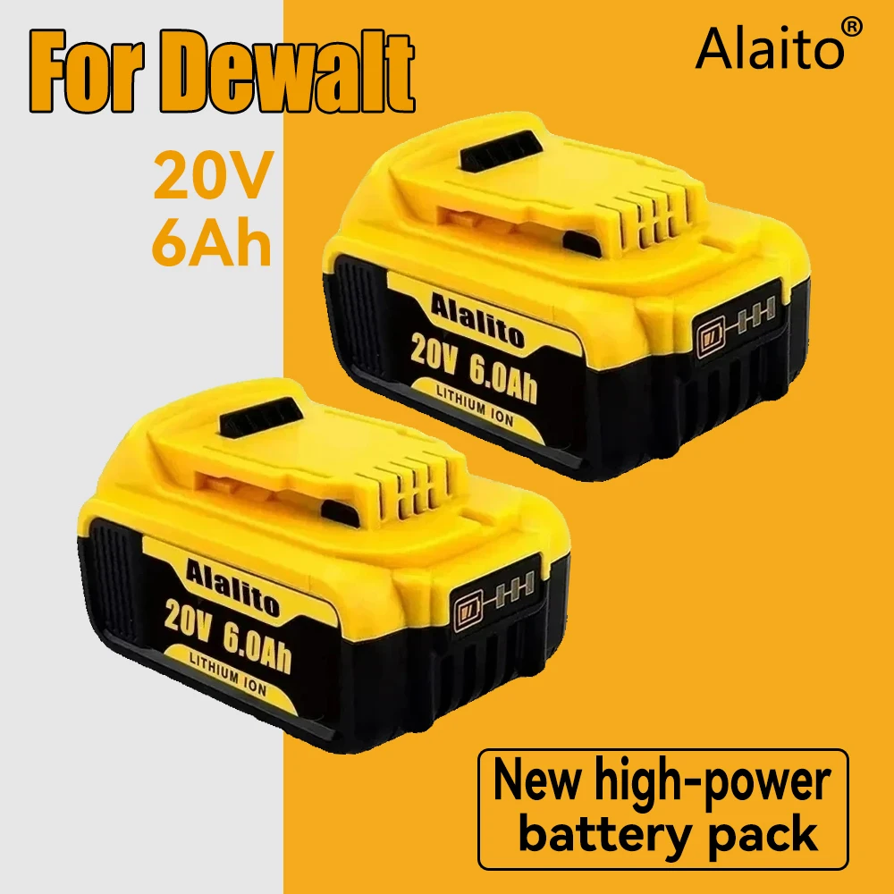 

Genuine 18V/20 Volt MAX 6.0Ah 8.0Ah DCB200 Replacement Li-ion Battery for DeWalt DCB205 DCB201 DCB203 Power Tool Batteries