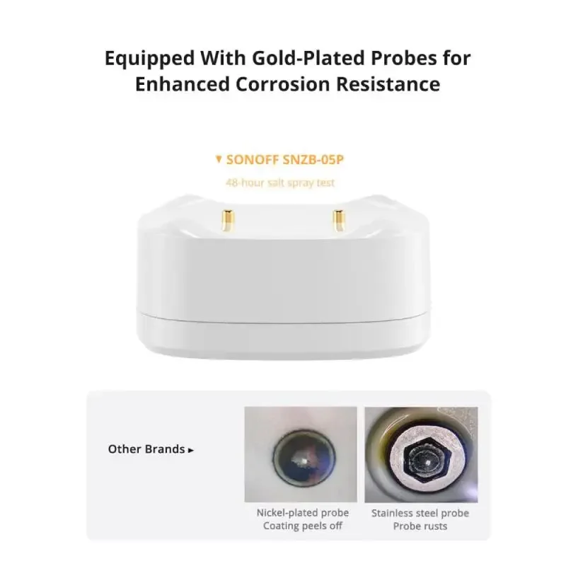 SONOFF SNZB-05P Zigbee Sensore di perdite d'acqua Perdite Rilevamento gocciolamento APP Avvisi in tempo reale Notifiche multiple Supporto esteso