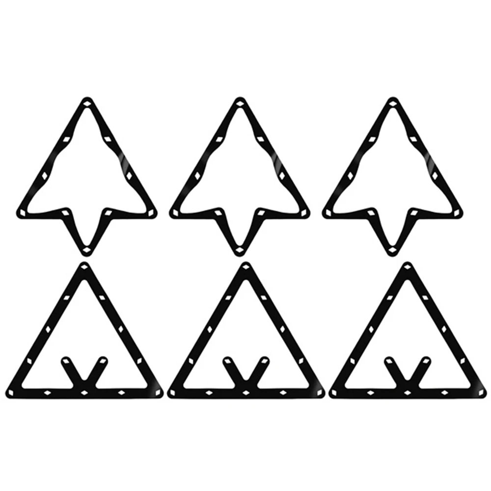 

6pcs Triangle Ball Rack Billiard Rack Sheet Reusable Cue Accessories Placing Billiard Rack Practical Ball Holder Positioning