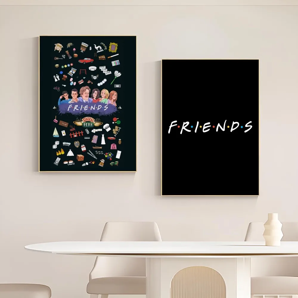 1pc Classic TV Show Friends Poster Good Quality Prints And Posters Vintage Room Home Bar Cafe Decor Aesthetic Art Wall Painting