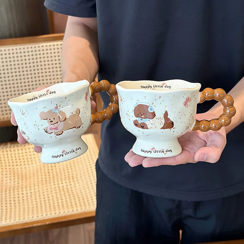 Ceramic Cup Cute Puppy Mug Cups of Coffee Travel Mug Beer Original Mugs Personalized Gift Drinkware Cup for Tea Christmas Funny