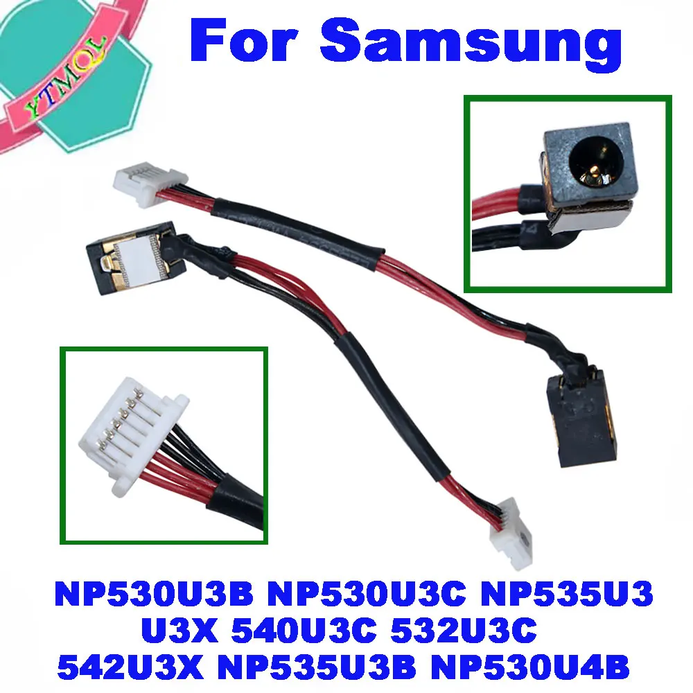 

1-10 шт., разъем питания постоянного тока для Samsung NP530U3B, NP530U3C, NP535U3, U3X, 540U3C, 532U3C, 542U3X, NP535U3B, NP530U4B