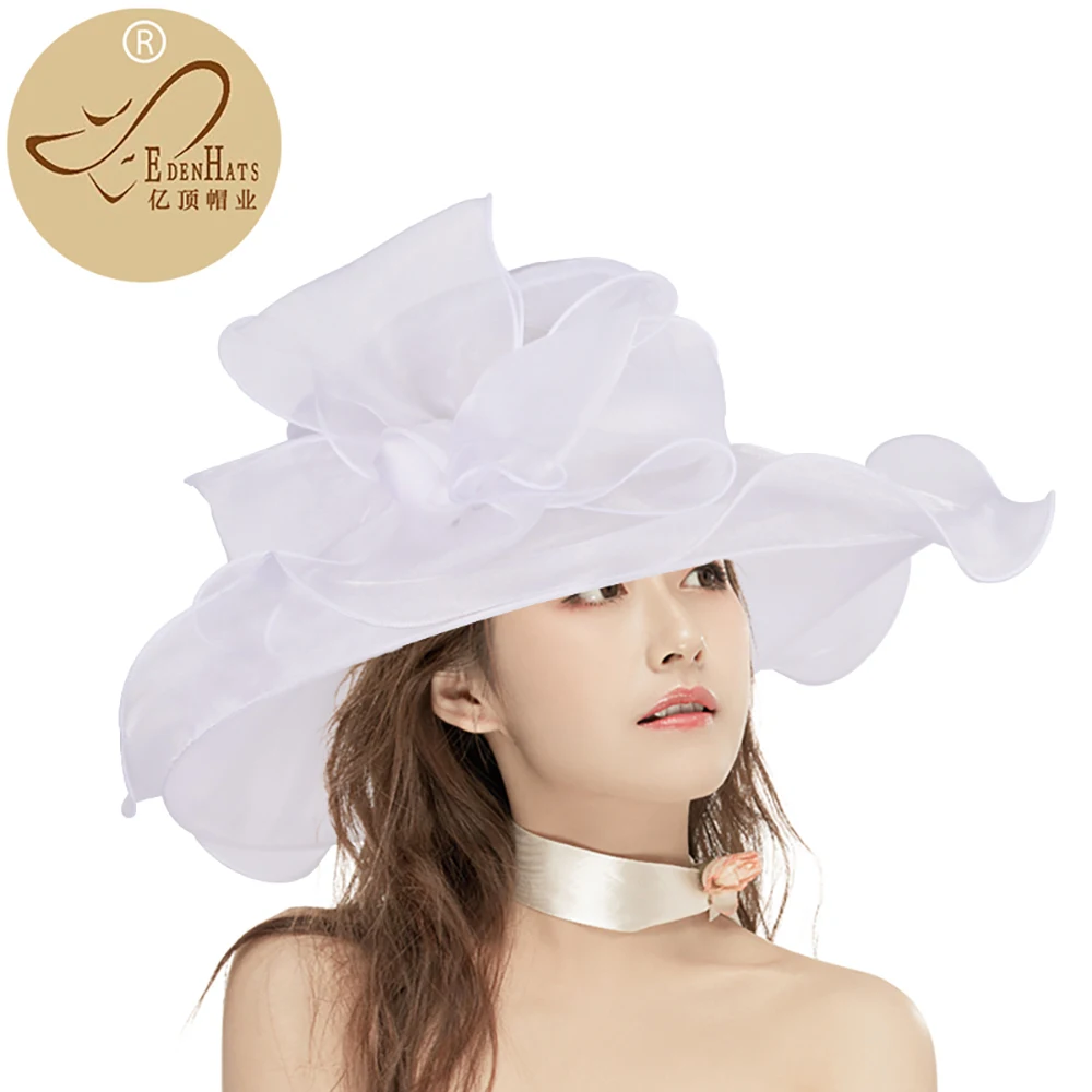 2023 Derby Hats for Women Kentucky Organza Lady Fascinator Hats Organza Church Hats S10-4045