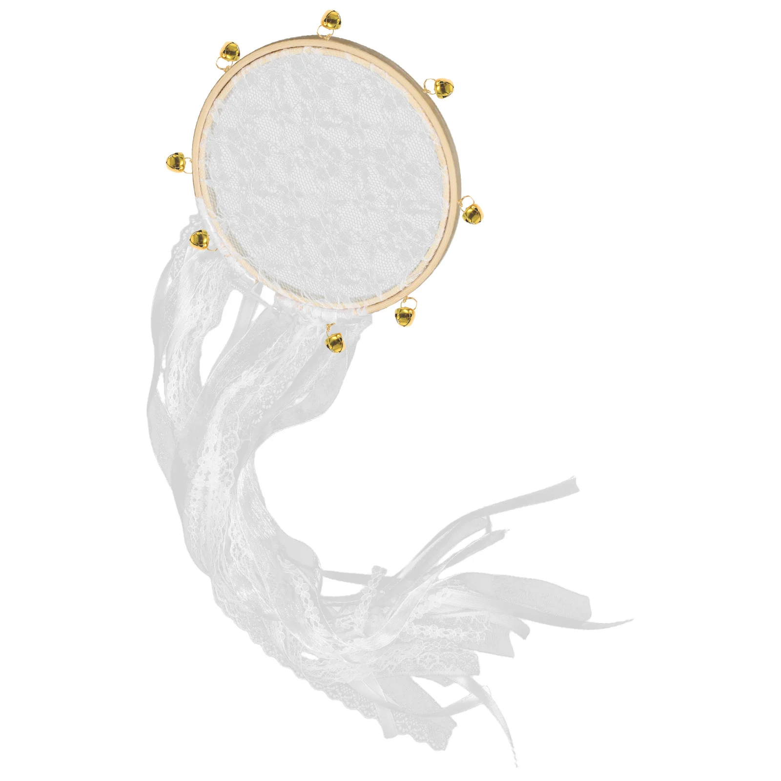 

Boho Bell Drum Decor White H made Wedding Party Elegant Hollow Embroidery Lace Set Event Setup Floral Lace