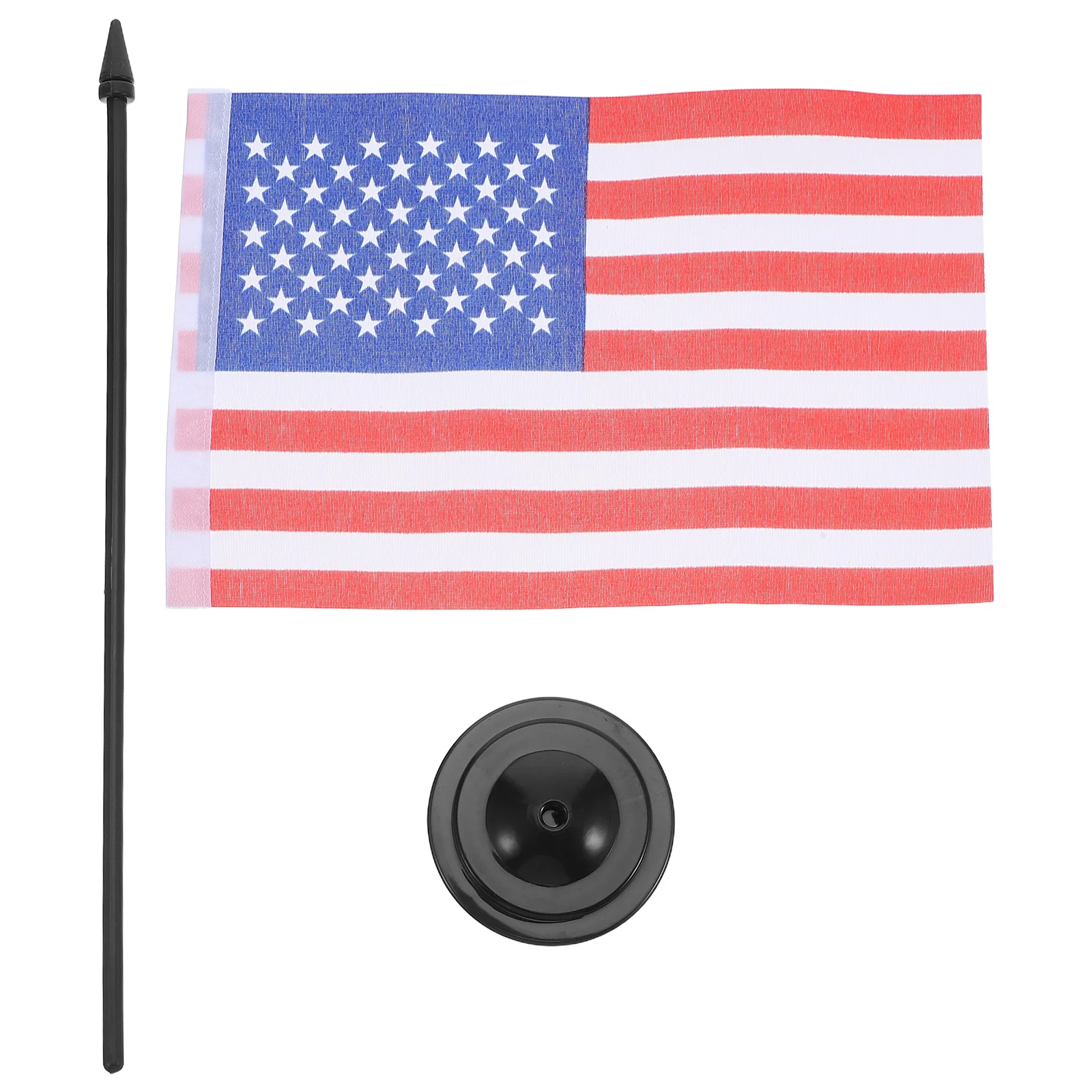 

10Sets Mini American Desk Flags Small Us Table Flags Desktop Flag Holders Office Business Festival Decorations