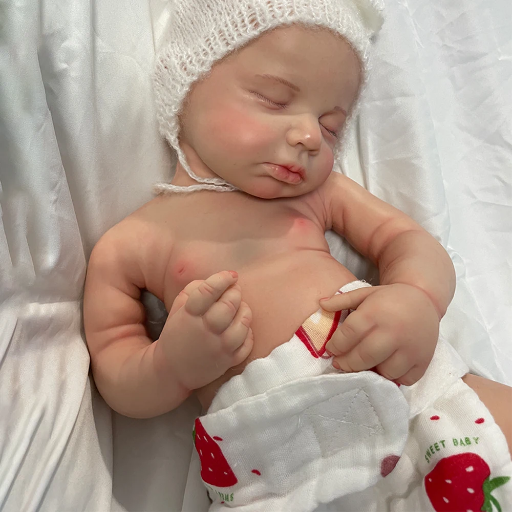 

50cm Loulou Realistic Soft Handmade Newborn Bebe Girl 100% Whole Silicone Baby Doll Painted Visible Veins Halloween Kids Toy