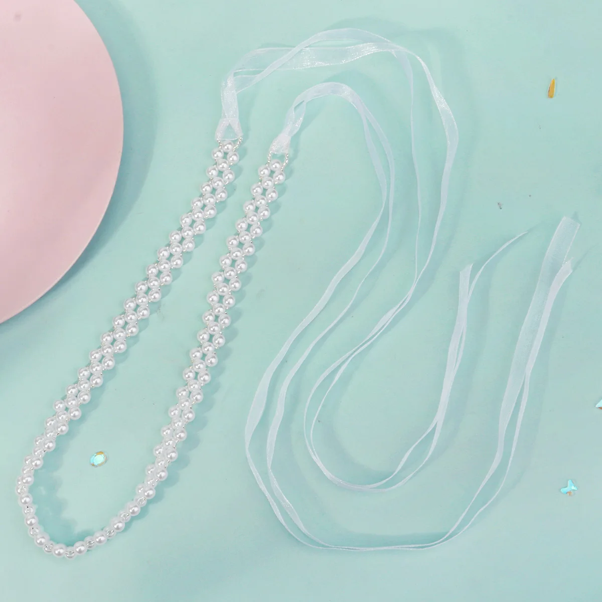 

Модный белый жемчужный пояс ручной работы для вечеринок, элегантная поясная цепочка для женщин, простой жемчужный свадебный пояс в качестве подарков