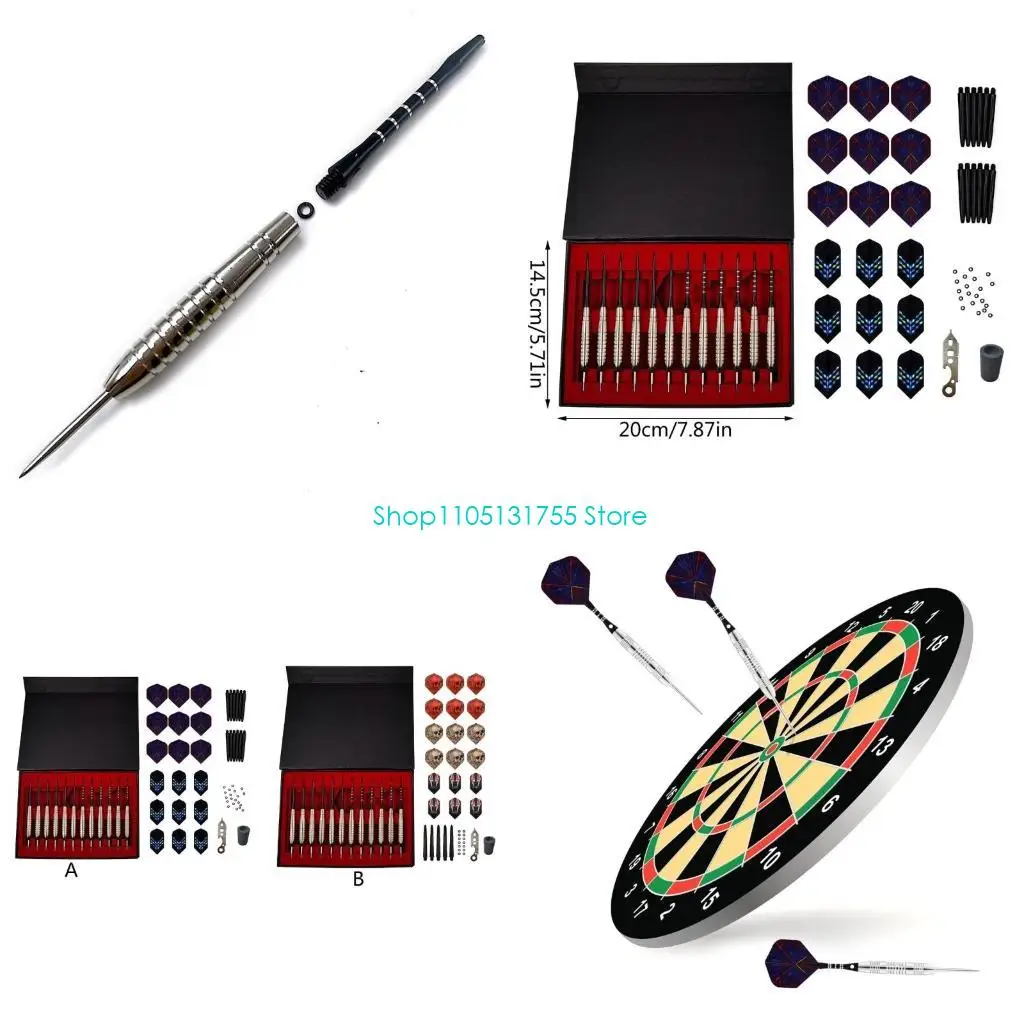 

K0EF, 12 шт., набор дротиков со стальным наконечником, лопастями, алюминиевыми валами, кольцами, инструментом для дротиков, для