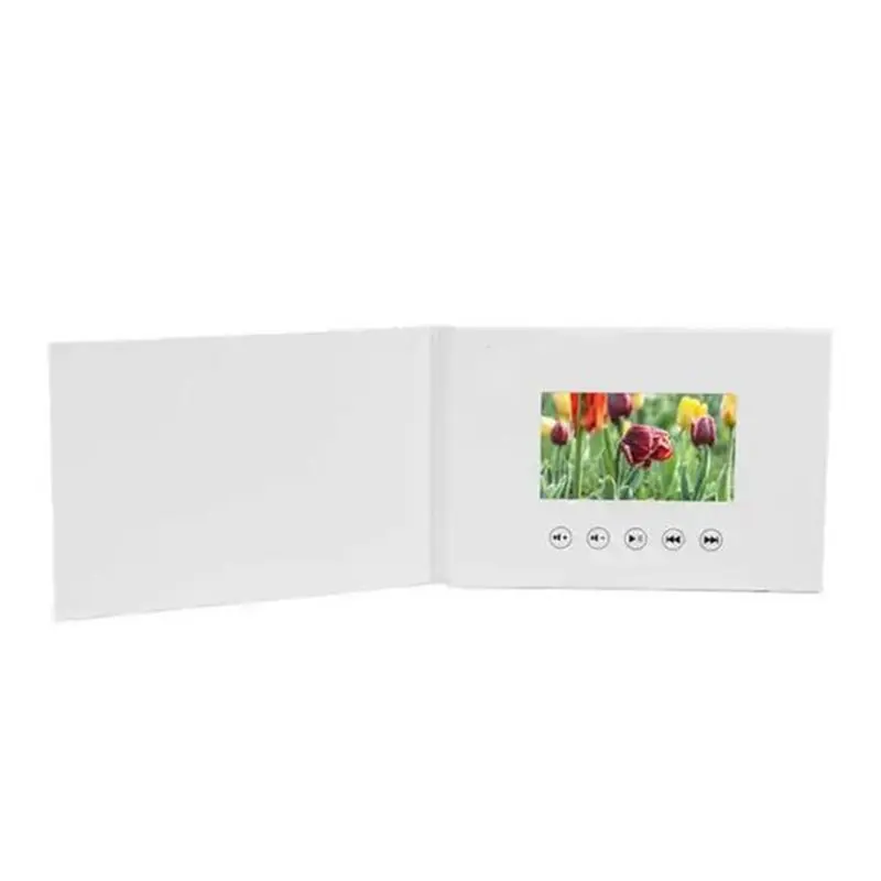 HJ-3Pcs 4.3 بوصة بطاقة كتاب الفيديو 4GB Lcd دعوة هدية الموسيقى بطاقة المعايدة تحميل الفيديو الزفاف دعوة الإطار الرقمي
